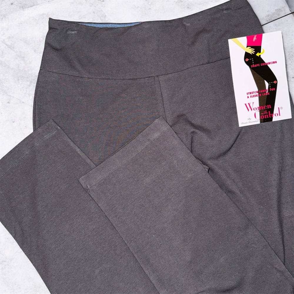 Women With Control Pants Sz S Tummy Slimming Contouring Stretch Pants NWT Gray
